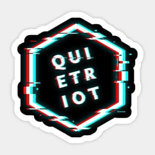 QUIET RIOT POLYGON GLITCH Sticker